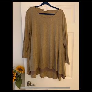 Camel color layered long sleeve